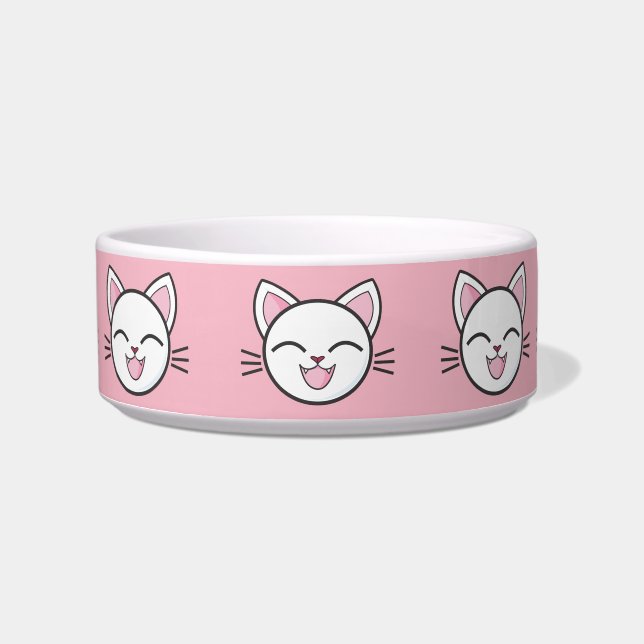 happy cat cat food bowl  (Front)