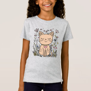 Happy Cat Cute Cartoon Cat T-Shirt