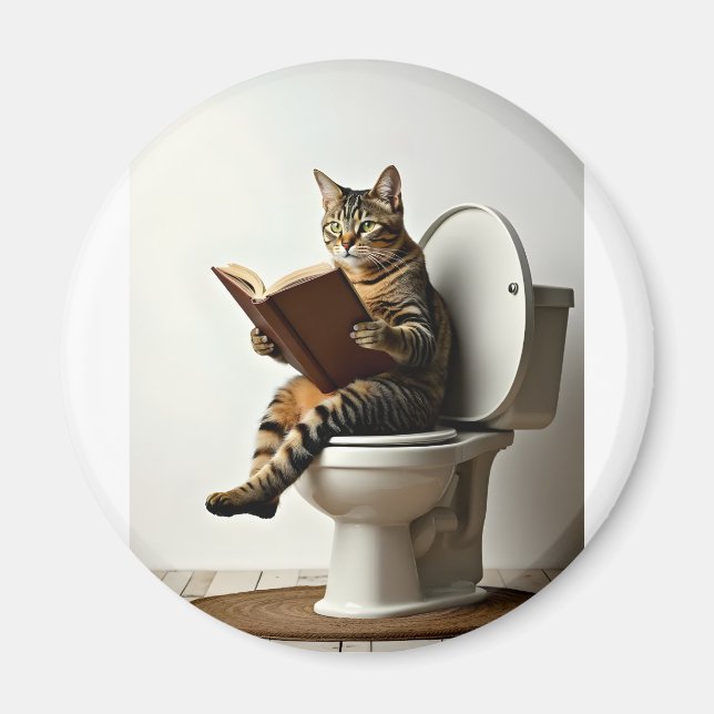 Happy Cat: Cute Kitten Design for Cat Lovers Magnet (Front)