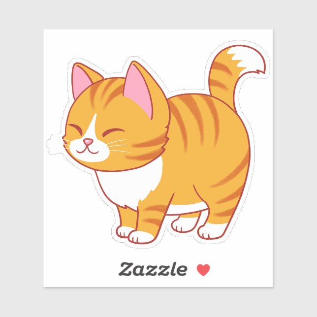 Happy Cat Cute Orange Tabby (Sheet)