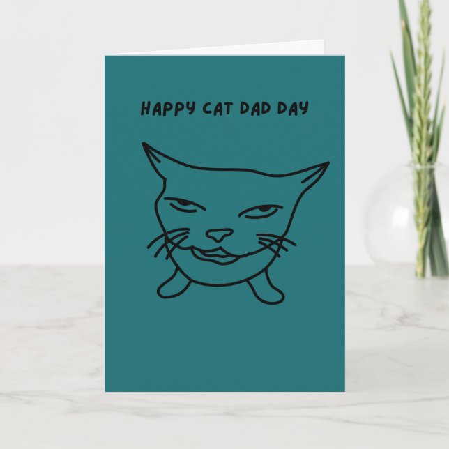 Happy Cat Dad Day Card (Front)