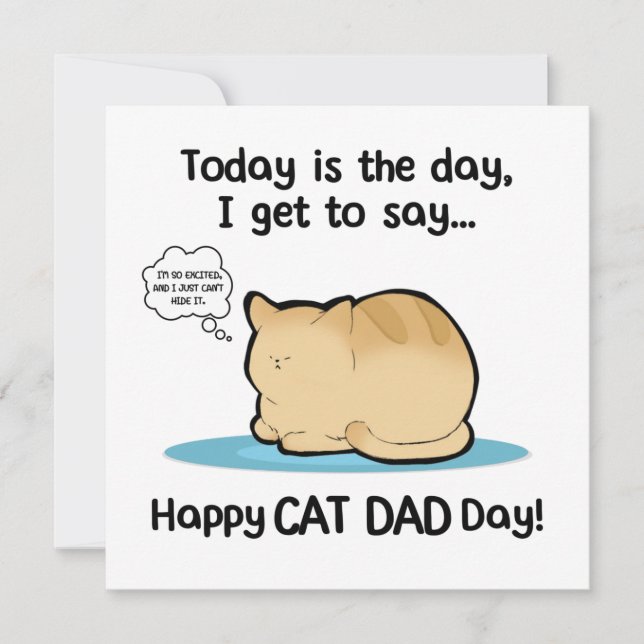 Happy Cat Dad Day, Happy Pawthers Day Card (Front)