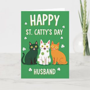Happy Cat Day Husband Card