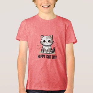 Happy Cat Day Tri-Blend Shirt