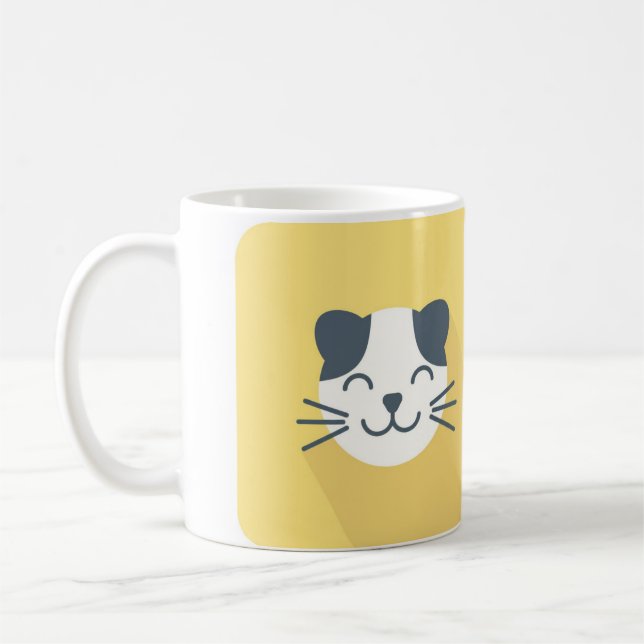 Happy Cat Face Mug (Left)