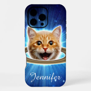 Happy cat in space. iPhone 16 pro max case