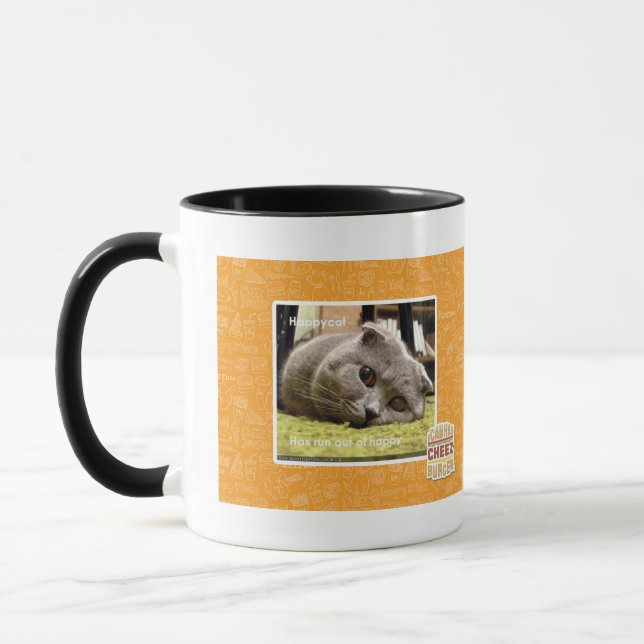 Happy cat, out of happy mug (Left)