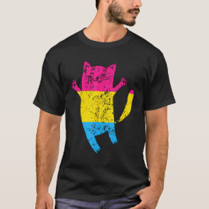 Happy Cat Pansexual Flag T-Shirt