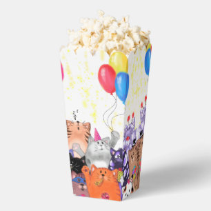 Happy Cat Party Popcorn Box