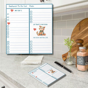 Happy Cat Personalised Planner To Do List Notepad