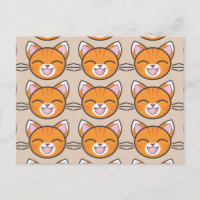 happy cat postcard