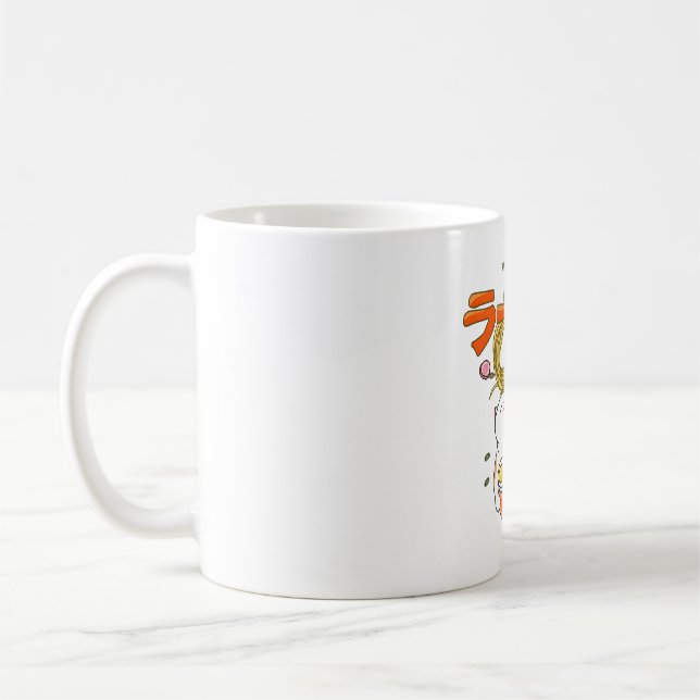 Happy Cat Ramen  Coffee Mug (Left)