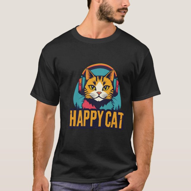 Happy Cat  T-Shirt (Front)