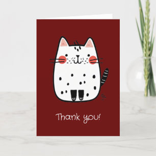 Happy Cat - Thank you Card