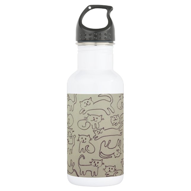 Happy Cats 532 Ml Water Bottle (Front)