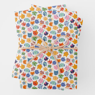 Happy cats wrapping paper