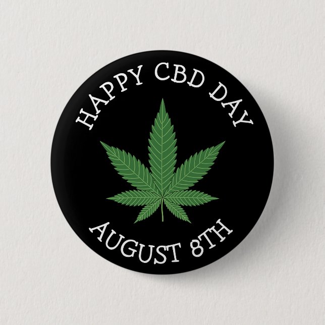 Happy CBD Day Funny Holidays 6 Cm Round Badge (Front)