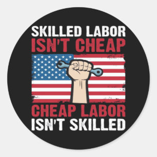 Happy Celebrate Labour Day Festival 2025 Classic-  Classic Round Sticker