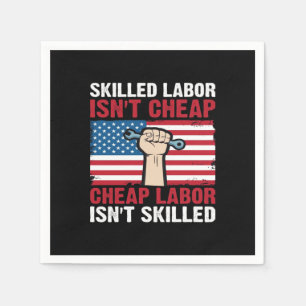 Happy Celebrate Labour Day Festival 2025 Classic- Napkin