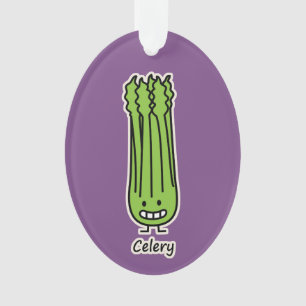 Happy Celery Stalk Bunch green fibre vegetable Ornament