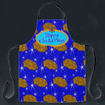 Happy Challa Days Apron<br><div class="desc">With all-over print of challa loaves and stars.</div>