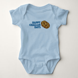 Happy Challah Day Chanukah Hanukkah Jewish Holiday Baby Bodysuit