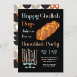 Happy Challah Day Hanukkah Party Invitation<br><div class="desc">Happy Challah Days!  Celebrate with this Hanukkah party invitation. Features a modern stylised menorah and fonts and big loaf of Challah bread in a neutral colour palate.
Need help,  just email me at tkatz@me.com</div>