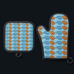 Happy Challah Days Chanukah Hanukkah Bread Loaf Oven Mitt & Pot Holder Set<br><div class="desc">Design features an original marker illustration of a loaf of challah bread,  with HAPPY CHALLAH DAYS in a fun font. Great for Hanukkah!

Don't see what you're looking for? Need help with customisation? Contact Rebecca to have something designed just for you.</div>