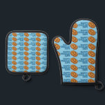 Happy Challah Days Chanukah Hanukkah Bread Loaf Oven Mitt & Pot Holder Set<br><div class="desc">Design features an original marker illustration of a loaf of challah bread,  with HAPPY CHALLAH DAYS in a fun font. Great for Hanukkah!

Don't see what you're looking for? Need help with customisation? Contact Rebecca to have something designed just for you.</div>