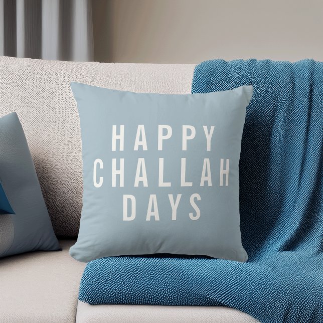 Happy Challah Days | Funny Hanukkah Cushion (Creator Uploaded)