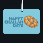 Happy Challah Days Hanukkah Chanukah Holiday Bread Car Air Freshener<br><div class="desc">Air freshener features an original marker illustration of a loaf of braided challah bread, with HAPPY CHALLAH DAYS in a fun font. Great for Hanukkah and other Jewish holiday celebrations. Don't see what you're looking for? Need help with customisation? Click "ask this designer" to have something created just for you!...</div>