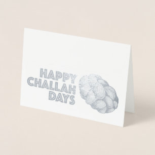 Happy Challah Days Hanukkah Chanukah Holiday Bread Foil Card