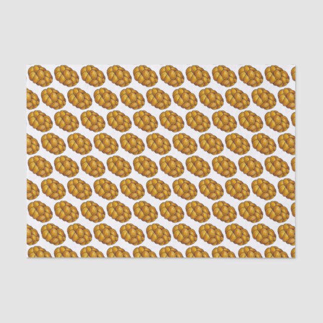Happy Challah Days Hanukkah Chanukah Jewish Bread Tissue Paper (Front)