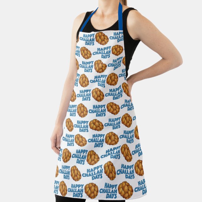 Happy Challah Days Holidays Hanukkah Chanukah Apron (Insitu)