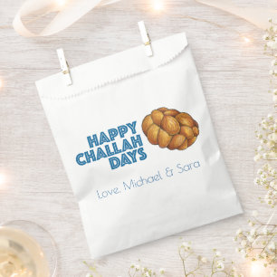 Happy Challah Days Holidays Hanukkah Chanukah Favour Bags