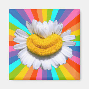 Happy Chamomile Smile Flower Power Aura Magnet