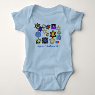 HAPPY CHANUKAH BABY JERSEY BODYSUIT