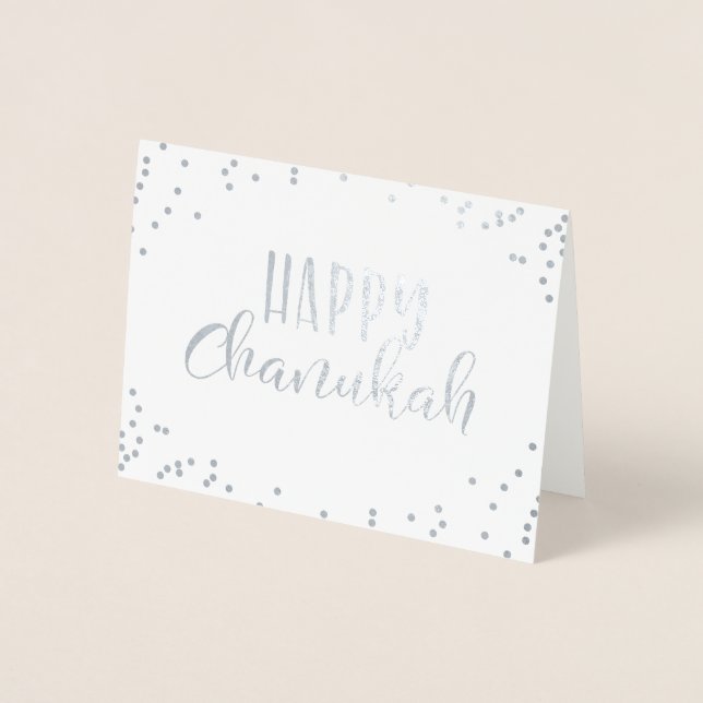 Happy Chanukah Foil Card (Front)