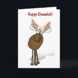 Happy Chanukah! Holiday Card<br><div class="desc">Inside text: Wishing you a moosed Happy Hanukkah and many MenORah!</div>