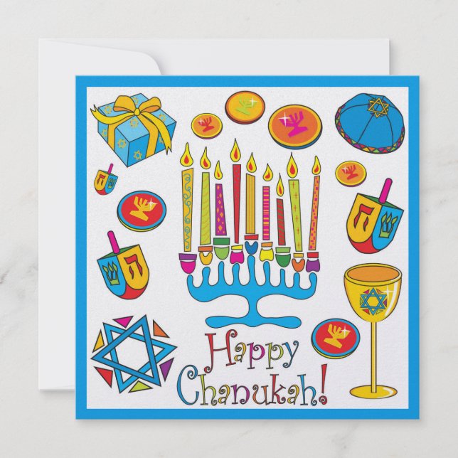 Happy Chanukah Invitation (Front)