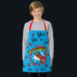 Happy Chanukah Judah Hero Apron<br><div class="desc">Happy Chanukah Judah Maccabee Super Hero apon. Personalise by deleting text and adding your own. Use your favourite font style, colour, and size. Be sure to choose size and strap colour. All design elements can be transferred to other Zazzle products and edited. Happy Hanukkah! Thanks for stopping by. Much appreciated!...</div>