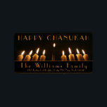 Happy Chanukah Menorah Light Nine Burning Candles Label<br><div class="desc">Happy Chanukah Menorah Light Nine Burning Candles Photography Elegant Address Labels for Chanukah Hanukkah Festival of Lights Mail or Gift Wrapping or Your Ideas,  Add Name and Address or change or delete the Text</div>