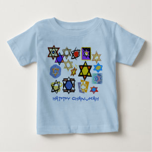 HAPPY CHANUKKAH BABY TEE SHIRTS - HIGH HOLIDAYS