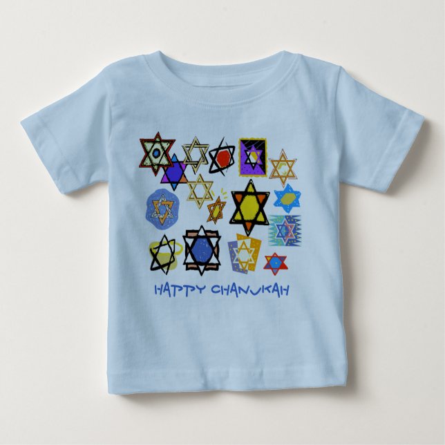 HAPPY CHANUKKAH BABY TEE SHIRTS -  HIGH HOLIDAYS (Front)