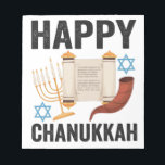 Happy Chanukkah Funny Jewish Hanukkah Holiday Notepad<br><div class="desc">Funny, santa, christmas, hanukkah, menorah, jewish, jew, gift, birthday, passover</div>