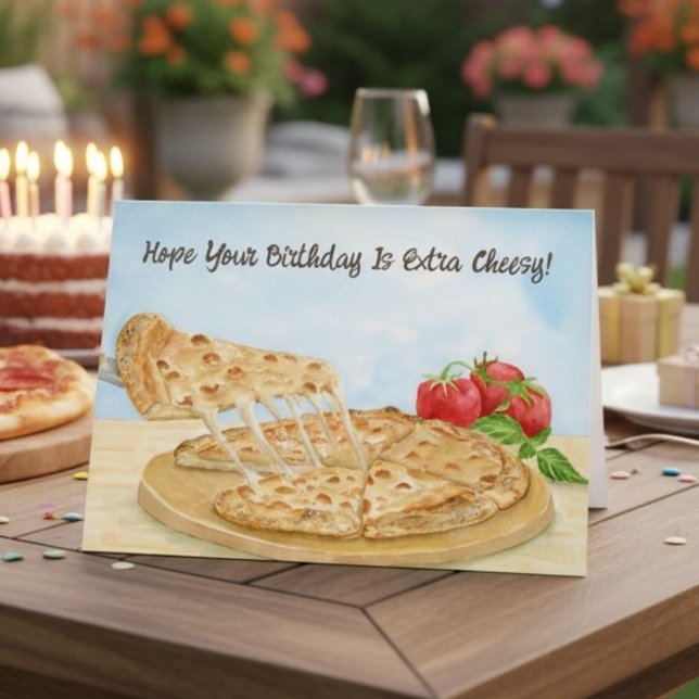 Happy Cheesy Pizza Birthday Card (Creator Uploaded)