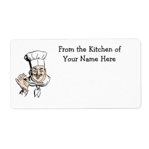 Happy Chef Food Baker Label