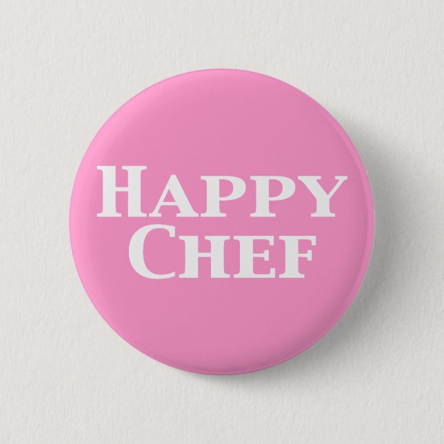 Happy Chef Gifts 6 Cm Round Badge (Front)
