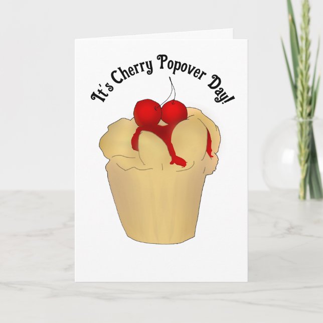 Happy Cherry Popover Day Card (Front)