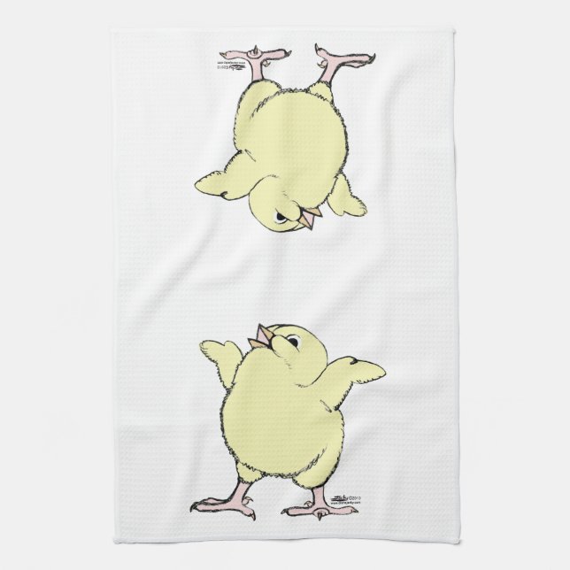 Happy Chick Tea Towel (Vertical)